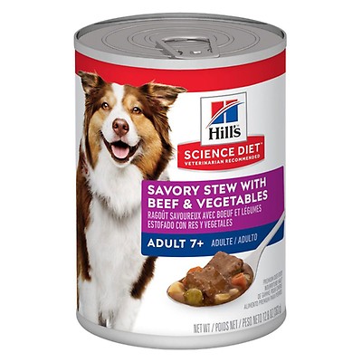 Hill's Science Diet Adult 7+ Wet Dog Food - Beef & Barley Entrée