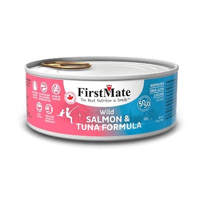 FirstMate 50 50 Canned Cat Food Cage Free Chicken Wild Tuna