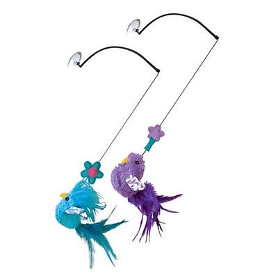 KONG Wrangler Angler Fish Cat Toy – Feather Lure, Catnip, Crinkle Sound, Assorted Colors