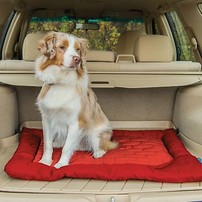 Lazy Bear Dog Bed - Red Plaid  Wicker Land Patio Calgary Kelowna