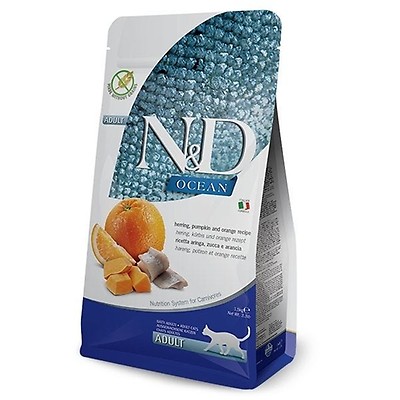 Farmina N D Ocean Functional Feline Adult Neutered Cat Food Herring and Orange Recipe Buy at Homesalive