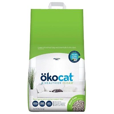 Okocat natural wood clearance clumping cat litter