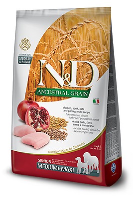 Farmina Natural Delicious Ancestral Grain Dog Food Chicken Pomegranate Adult Medium Max Buy at Homesalive