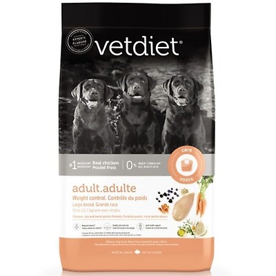 Vetdiet Large Breed Weight Control Dog Food Chicken & Rice Formula