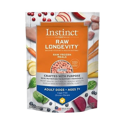 Instinct Raw Longevity Frozen Bites for Dogs Cage Free Chicken Recipe Buy at Homesalive