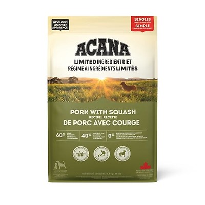 Acana singles duck clearance and pear singles formula