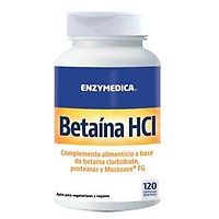 Bétaine HCI Avec Pepsine & Acide Glutamique HCI 250mg - 60 Capsules Végétales - Solaray - Aide à La Digestion