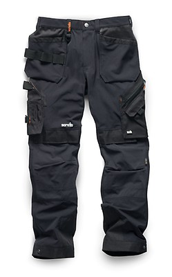 HARD CORE TOUGH GRIT TrousersTrade Hard Wearing Work Trousers Holsters BLACK