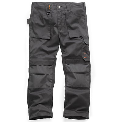 mens grey work cargo trousers