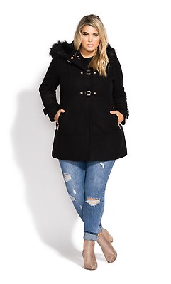 Women s Plus Size Plus Size Longline Puffer Jacket Black