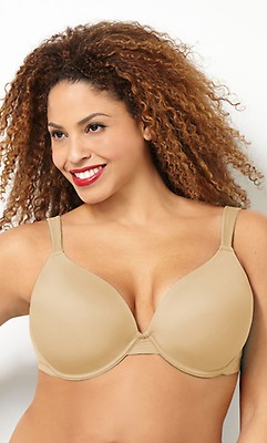 Plus Size Basic Balconette Bra Black Contouring Concealed Underwire Mesh  Stretch Supportive