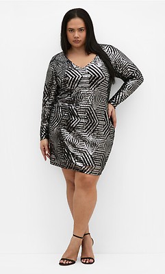 Women's Plus Size Sexy Bustier Black Dress