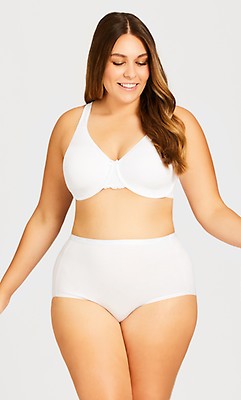 Women's Plus Size Plus Size Basic Comfort Cotton Modern White Brief Panty