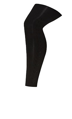 Plus Size Black Rhinestone Leggings Plush Lined Leggings Fleece