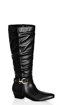 Women s Plus Size Black Cilla Knee Boot