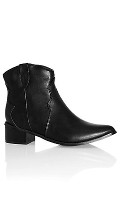 Women's Plus Size Brigitte Wide Fit Ankle Black Boot