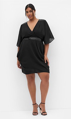 chinese dress ladies City Chic Women's Apparel Women's City Chic Plus Size Dress Bloom FF, Jade  Blossom, 18 at Amazon Women's Clothing store main image 0