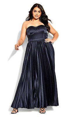 Women's Plus Size Helena Black Strapless Maxi Dress