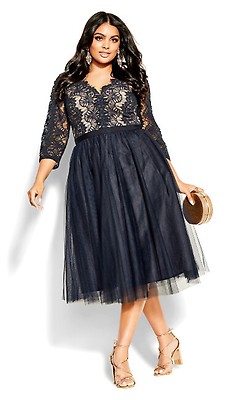 Rare beauty lace fit store & flare dress city chic