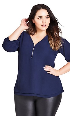 売れ筋商品|||シティーシック カットソー トップス レディース Plus Size Glowing Top Bronze Women's Plus Size Glowing Bronze Long Sleeve Wrap Top