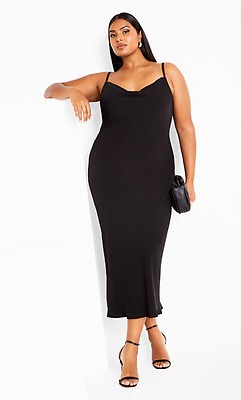 Women's Plus Size Sophie Black Spot Dress