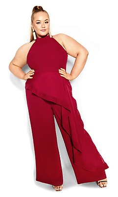 Women's Plus Size Attract Ivory Jumpsuit