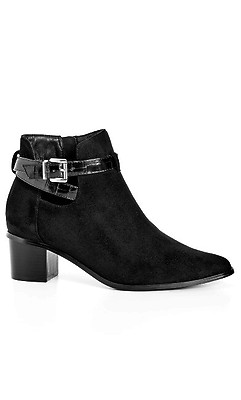 Wide fit black suede hotsell ankle boots