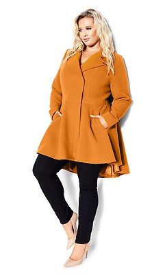 Women's Plus Size Blushing Belle Taupe Coat