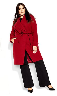 Plus size womens clearance winter swing coats