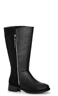 Wide fit black on sale boots size 8