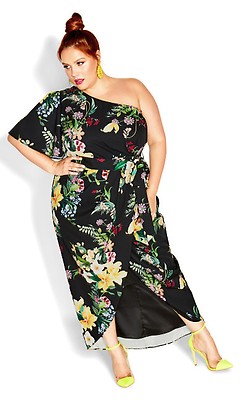 Women's Plus Size Sophie Black Spot Dress