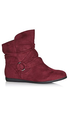 Wide fit clearance wedge ankle boots