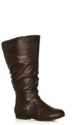 Wide fit leather outlet knee high boots