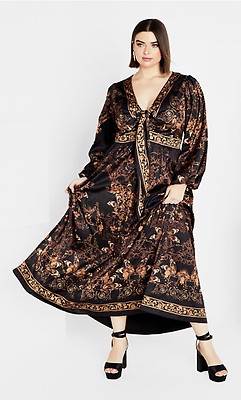 jeans dress maxi Judith Long Sleeve Tiered Maxi Dress