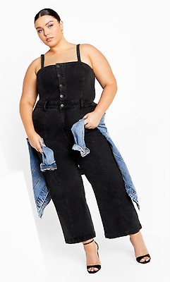 Plus size overall dress best sale