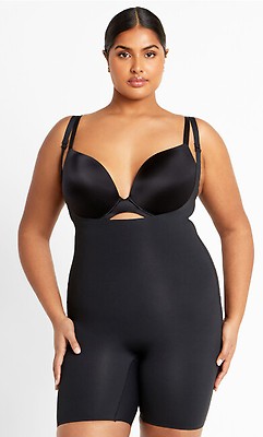Women's Plus Size Black Smooth & Chic Thigh Shaper