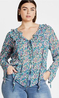 Women's Plus Size Peta Green Top