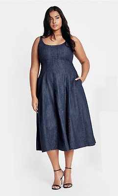 City chic chambray twist dress best sale