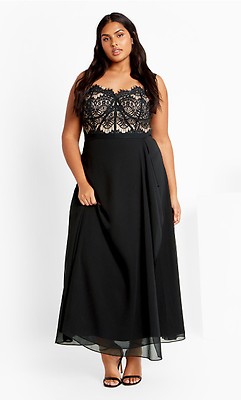 Women's Plus Size Rare Beauty Black Maxi Dress Women's Plus Size Rare Beauty Black Maxi Dress