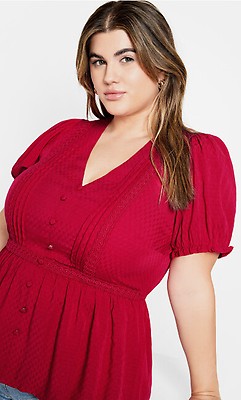 Women's Plus Size Marci Deep Rose Top