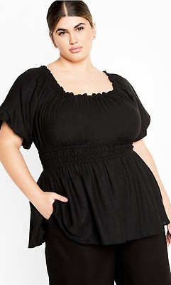 Women's Plus Size Flirtini Ivory Top