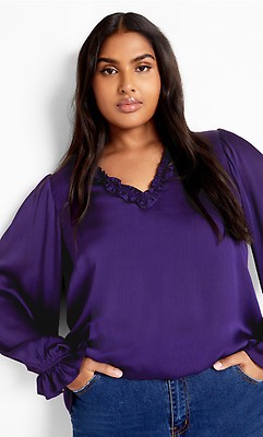 売れ筋商品|||シティーシック カットソー トップス レディース Plus Size Greta Top Black Women's Plus Size Greta Black Top