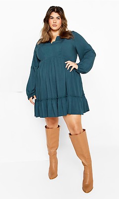 Women's Plus Size Alinda Black Mini Dress