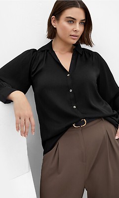 売れ筋商品|||シティーシック カットソー トップス レディース Plus Size Aria Shirt Champagne 222339champagne-1.jpg