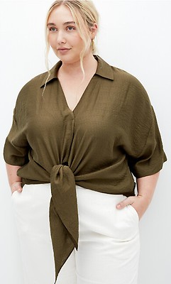 Women's Plus Size Nala Linen Black Pant