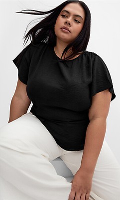 売れ筋商品|||シティーシック カットソー トップス レディース Plus Size Marci Top Black Women's Plus Size Marci Print Top - black | CITY CHIC : Target