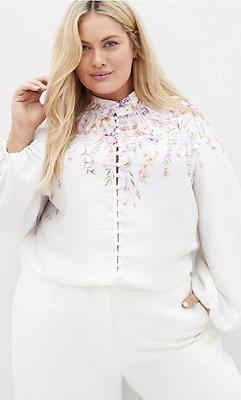 Women's Plus Size Antoinette Cream Top