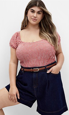 Women's Plus Size Denim Abbie Dark Denim Top