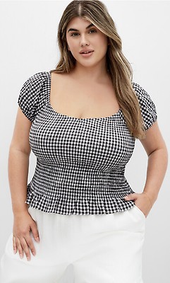 Women's Plus Size Denim Abbie Dark Denim Top