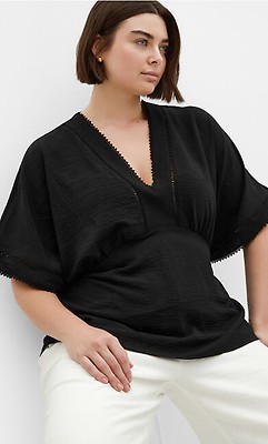 売れ筋商品|||シティーシック カットソー トップス レディース Plus Size Marci Top Black Women's Plus Size Marci Top - black | CITY CHIC : Target